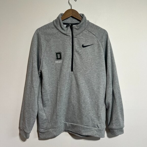 Dartmouth College Hockey Nike Fleece Sweatshirt Quarter Zip, Medium - Picture 1 of 4